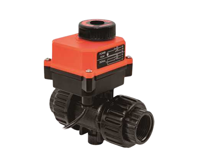 Plastic Electric Ceramic Core Ball Valve with Manual Function