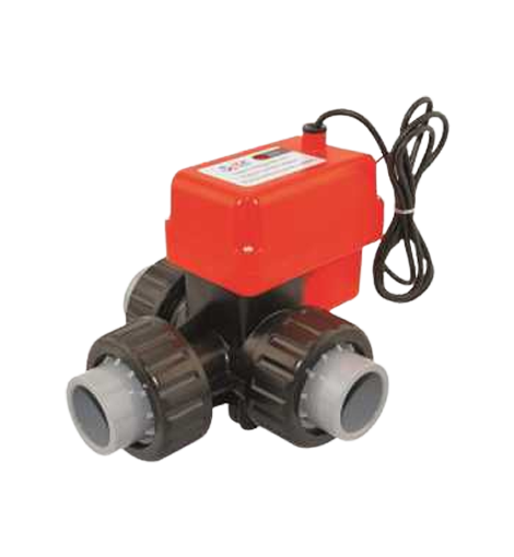 Two-wire Controlling Electric Three-way Ceramic Core Ball Valve